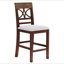 Ensemble de table de salle à manger 6 pièces à hauteur de comptoir en bois avec tablette de rangement, ensemble de table de cuisine avec banc et 4 chaises, style rustique-268199371