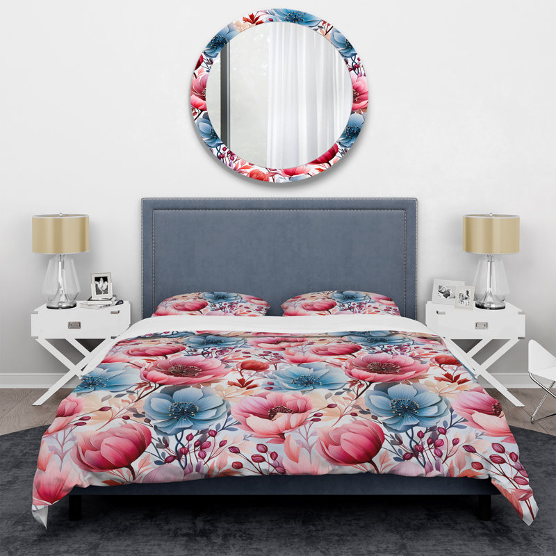 Literie Milous, Housse de couette pour grand lit et 2 taies décor