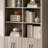 47"W Bookcase Shelf with Cabinet Doors
