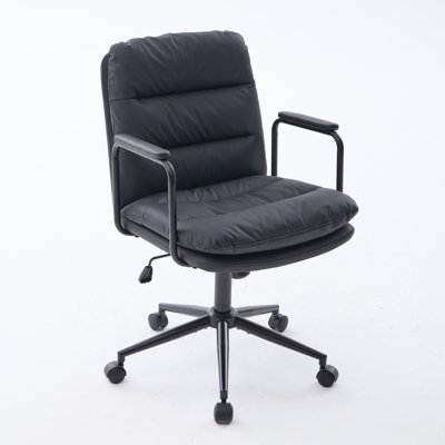 Office Chair Rolling Swivel Chair With Padded Armrest