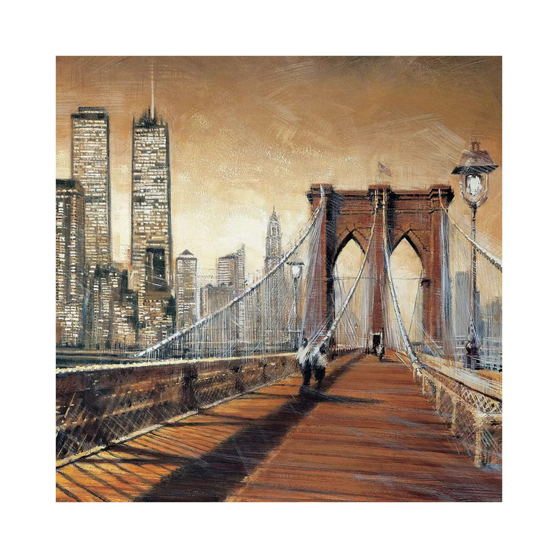 Manhattan Sunset II by Matthew Daniels - Wrapped Canvas Gallery-Wrapped Canvas Giclée, 30.48 cm H x 30.48 cm W