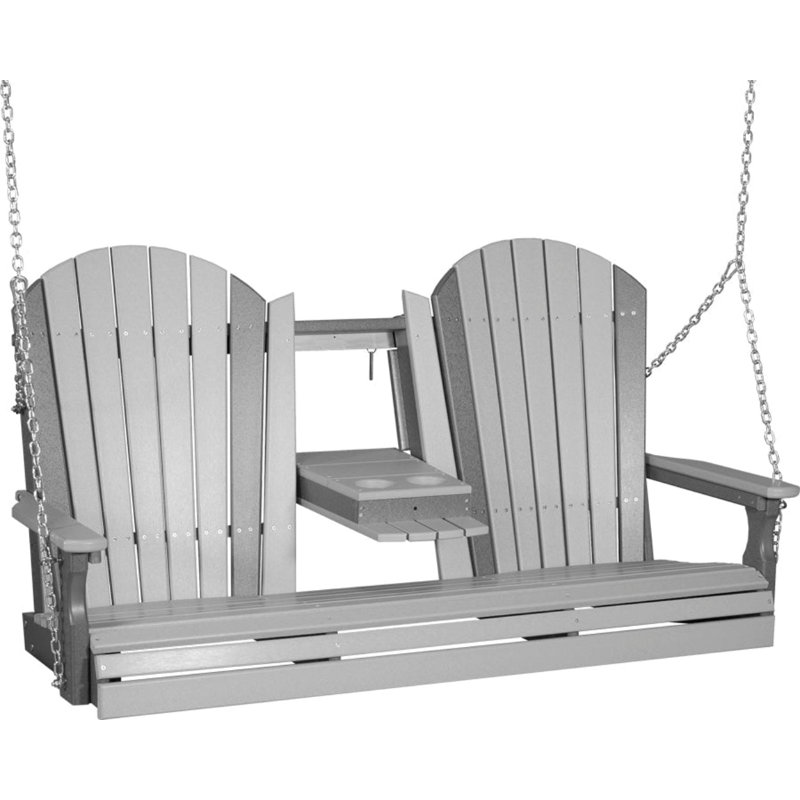  5' Adirondack Swing, Dove Gray/Slate