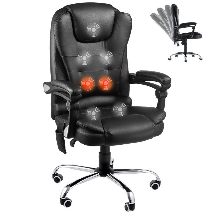 Inbox Zero Jordon-Lee Ergonomic Heated Massage Executive Chair & Reviews