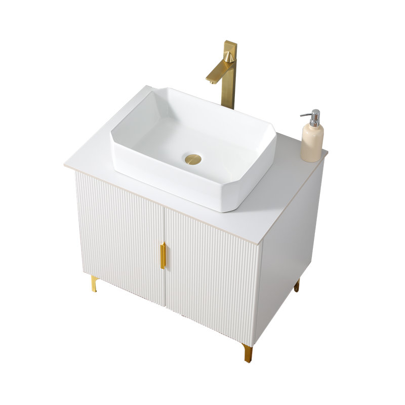 Ensemble de meuble-lavabo simple 30 po blanc moderne