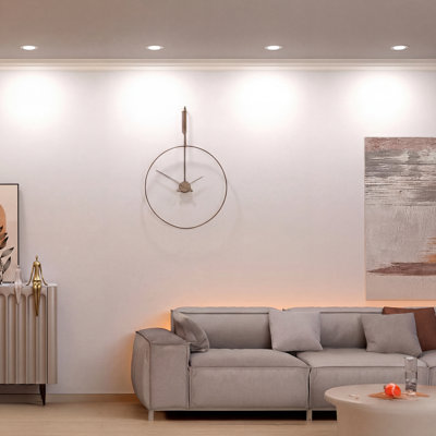 Luminaire encastré à cardan intelligent réglable de 4 po Lumary avec télécommande, plafonnier RVBWW, Wi-Fi et Bluetooth, lumières DEL Canless Canless avec J-Box, fonctionne avec Alexa et l'assistant Google, paquet de 4