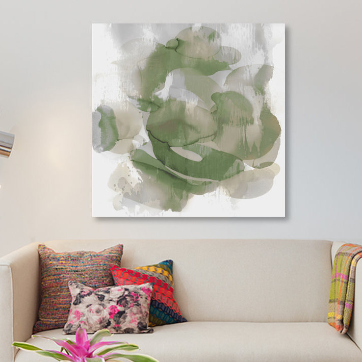 «Flow II», reproduction d'impression sur toile indigo, H 37 po x l 37 po x P 1,5 po, Toile tendue, Pas de tapis