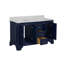 Ensemble de meuble-lavabo double 60 po avec armoire bleu royal et comptoir en marbre de Carrare Katherine-874061102-874061101