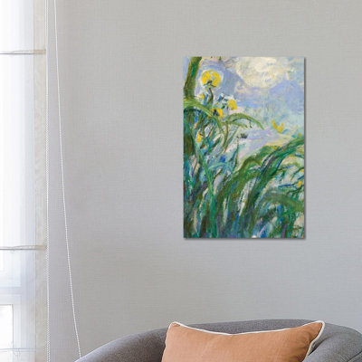 The Yellow Iris by Claude Monet - Wrapped Canvas Painting