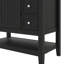 Meuble-lavabo de 36 po sans lavabo, armoire de salle de bain autoportante en bois avec une armoire et trois tiroirs pour la salle de bain