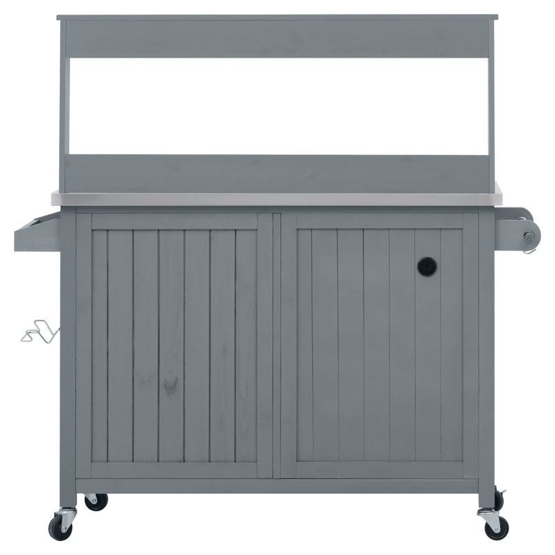 Îlot de cuisine 54,1 "avec tablette haute, Blue