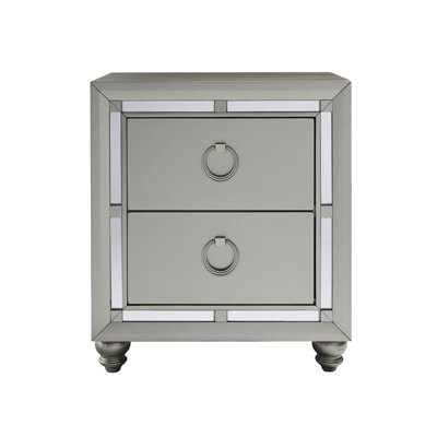 Chloe Gemston Silver Nightstand