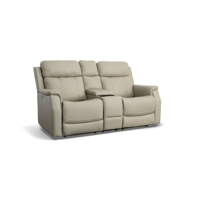 Eamon Power Reclining Loveseat With Console, Power Headrests & Lumbar -  Flexsteel, 1520-64PH-072-01