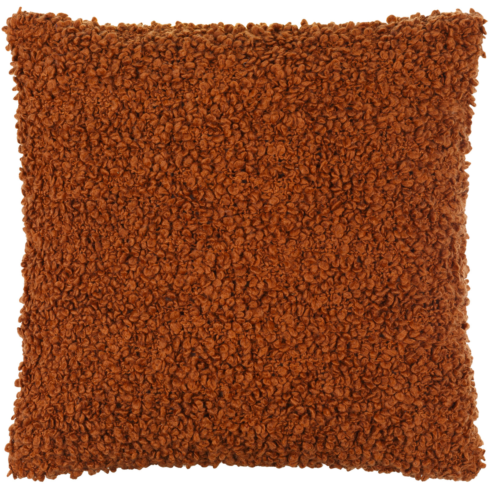 Anella Throw Square, 22"H x 22"W, Polyester/Polyfill, Rust
