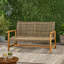 Causeuse en bois et osier Hampton