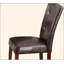 Ensemble de 2 chaises d'appoint en similicuir et finition noyer Britney