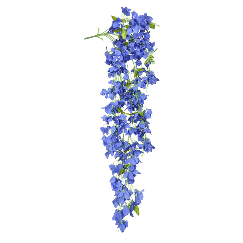 Buisson artificiel de fleurs de bougainvilliers suspendus, Bleu