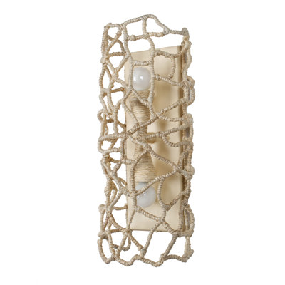 Reef 8-in 2 Light (40-watt) Warm Ivory Wall Sconce