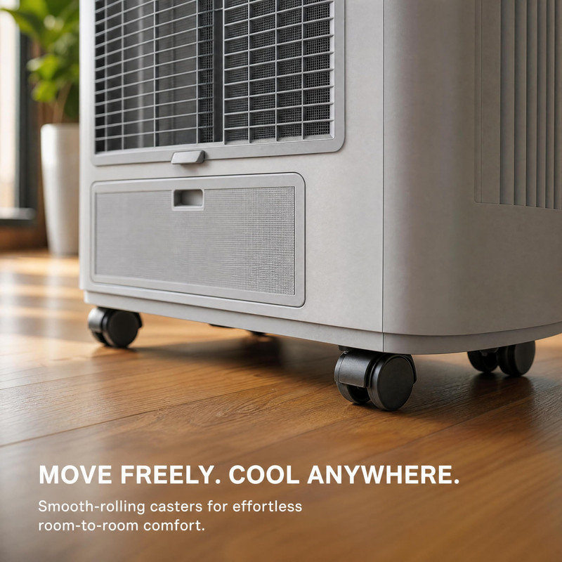 Ensemble de 2 climatiseurs portatifs de 10 000 BTU, unité de climatisation 3 en 1 avec déshumidificateur et ventilateur, refroidit 450 pieds carrés chacun, télécommande silencieuse et mode veille pour appartement