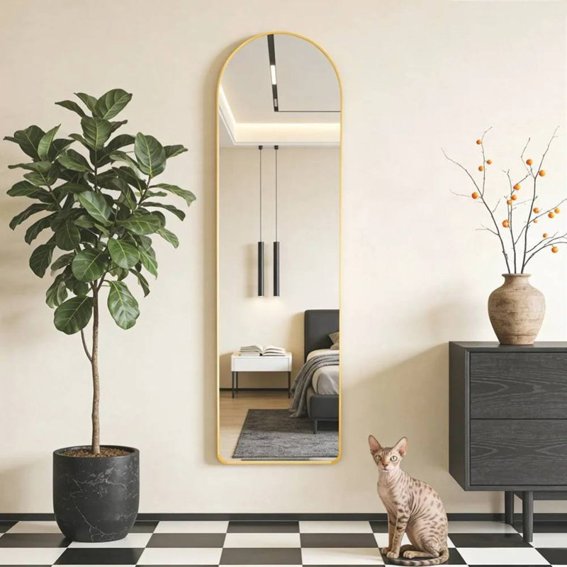 Golden Arched Full Length Mirror