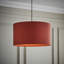 Cotton Blend Drum Pendant Shade ( Slip-On ) in Orange-2139297720
