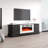 Horus 78.7" Modern TV Stand with Electric Fireplace, Matte Finish, Media Storage-621347440