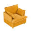 Velours côtelé jaune avec - Assise confortable en bois massif rembourré d'éponge + cadre de panneau à base de bois pour salon, chambre simple et oreillers-1630316249
