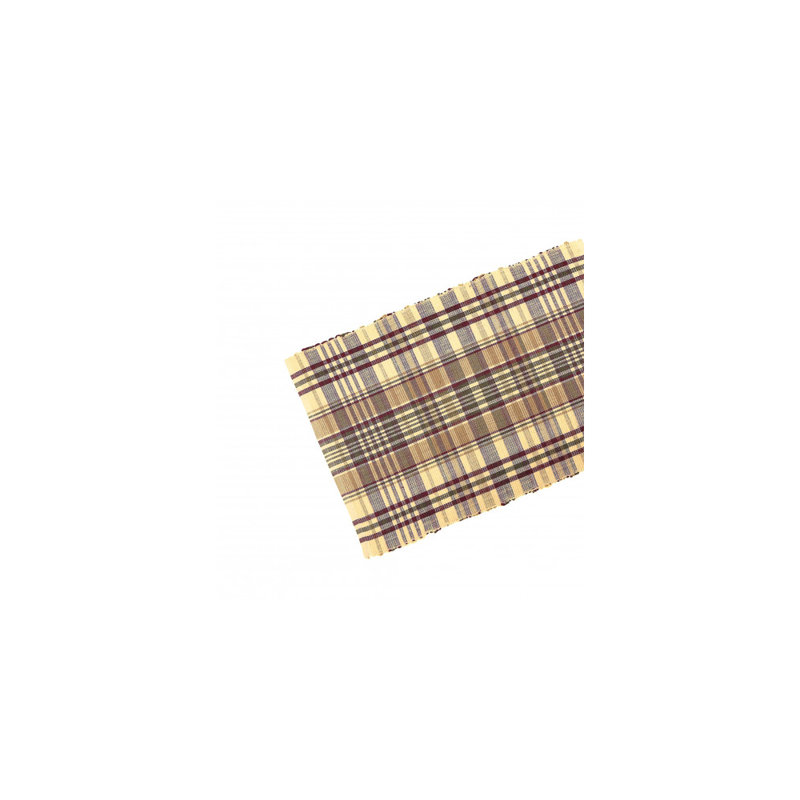 Manufahi Plaid 100% Cotton Table Runner, 54" x 13"