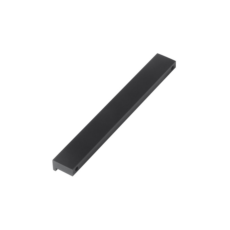 Matte Black Aluminum Finger Cabinet Pull Set with Mounting Hardware