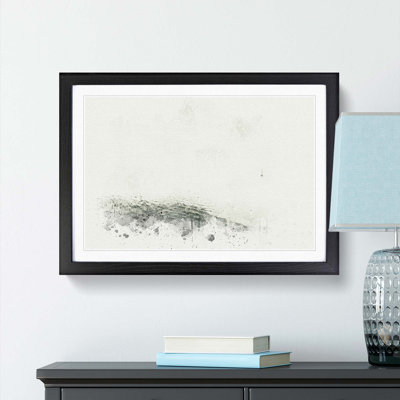 Lonely Boat upon the Lake in Abstract - Picture Frame Graphic Art Print