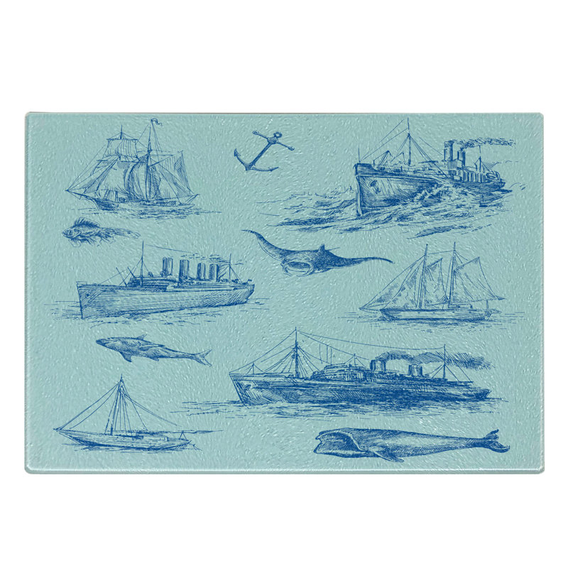 Planche à découper en verre trempé Ambesonne
