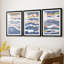 ABSTRACT Series cmxxv - impression encadrée de qualité supérieure sur mesure mat - 3 pièces-738731750-738731749