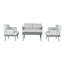 Ensemble de 4 couvertures en acier Mariano, gris-98325483-98325480