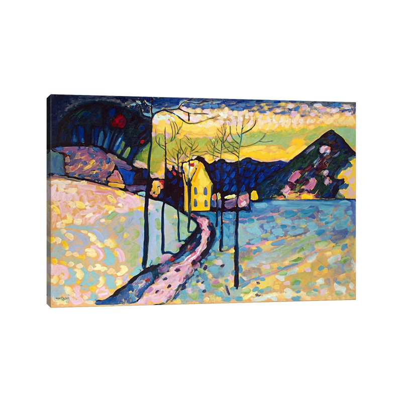 Winter Landscape by Wassily Kandinsky - Painting on Canvas, 101.6 cm H x 66.04 cm W x 3.175 cm D, No Frame