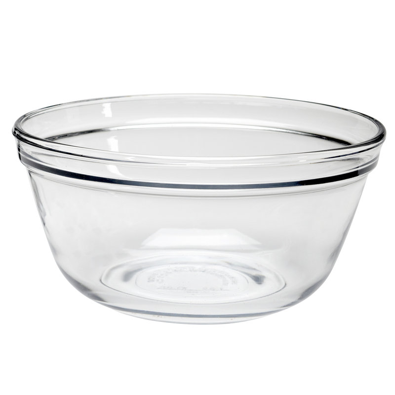 ROUND GLASS MIXING BOWL, 21.8 cm