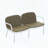 PP Loveseat with Green Cushion – Durable & Stylish Outdoor Patio Seating-1323146621