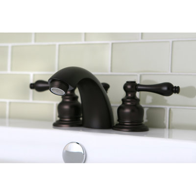Robinet de salle de bain à 3 poignées et 3 poignées à fixation sur le comptoir avec laiton escamotable Kingston