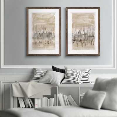 «Marshline Reflection I» par Vincent Van Gogh, ensemble de 2 cadres sur toile