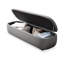 Long banc de rangement en cuir gris-112220539-129680167