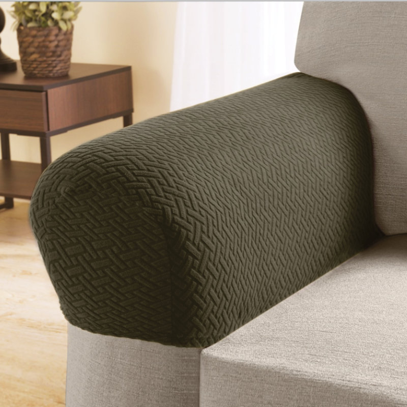 Housse pour coussin en T avec accoudoirs, Polyester sauge