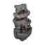 Glines Outdoor Weather Resistant Cascade Fountain with Light