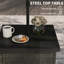 Patio Square Side Table With Umbrella Hole