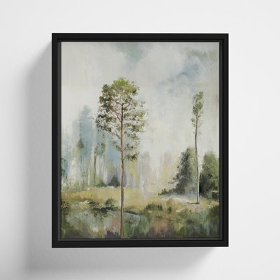 Tall Green Trees I by Teton Pearce - Floater Frame Print on Canvas