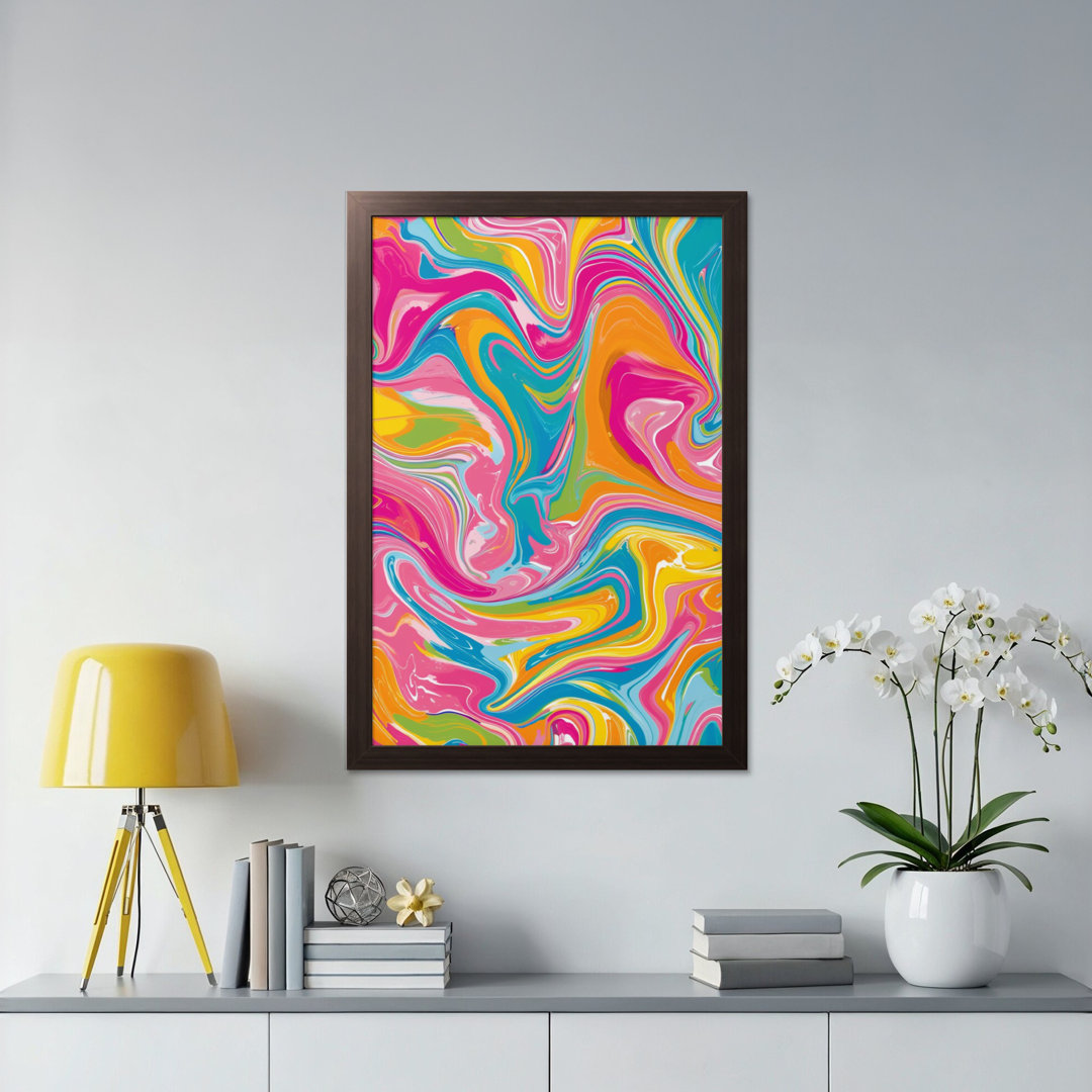 Abstract Swirl Wall Art, Colorful Marble Print, Modern Art Decor, Psychedelic Art, Physical Wall Art, Available in Multiple Sizes