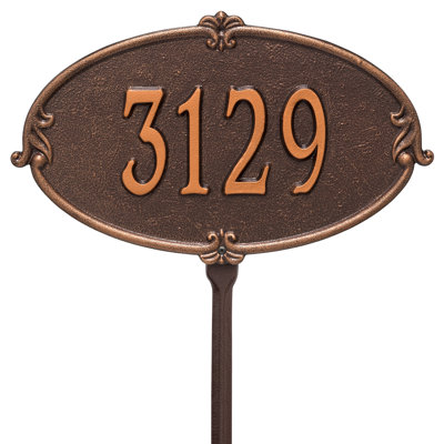 Plaque d'adresse personnalisée 1 ligne Monte Carlo