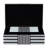 Set of 2 Decorative Storage Boxes Contemporary Black and White Striped Wooden Boxes