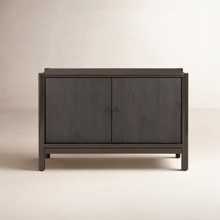 Worn Black Oak Sideboard