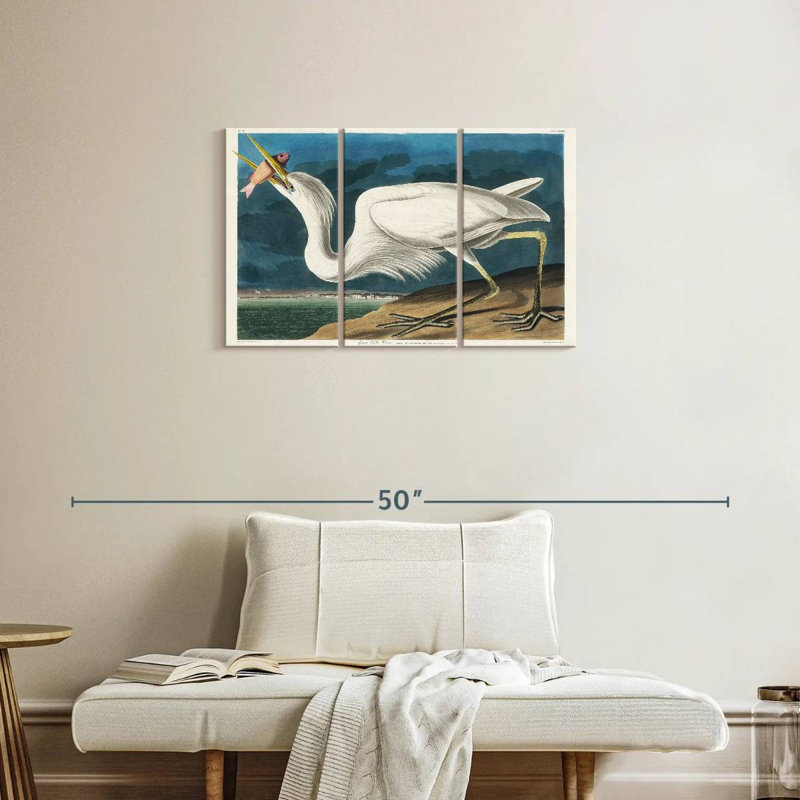 Great White Heron, 20" H x 33" W