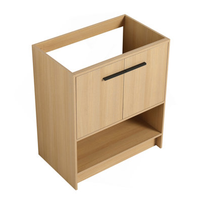 Meuble-lavabo sur pied 30 po, 2 portes, meuble-lavabo sur pied autoportant, contreplaqué (excluant l'évier)