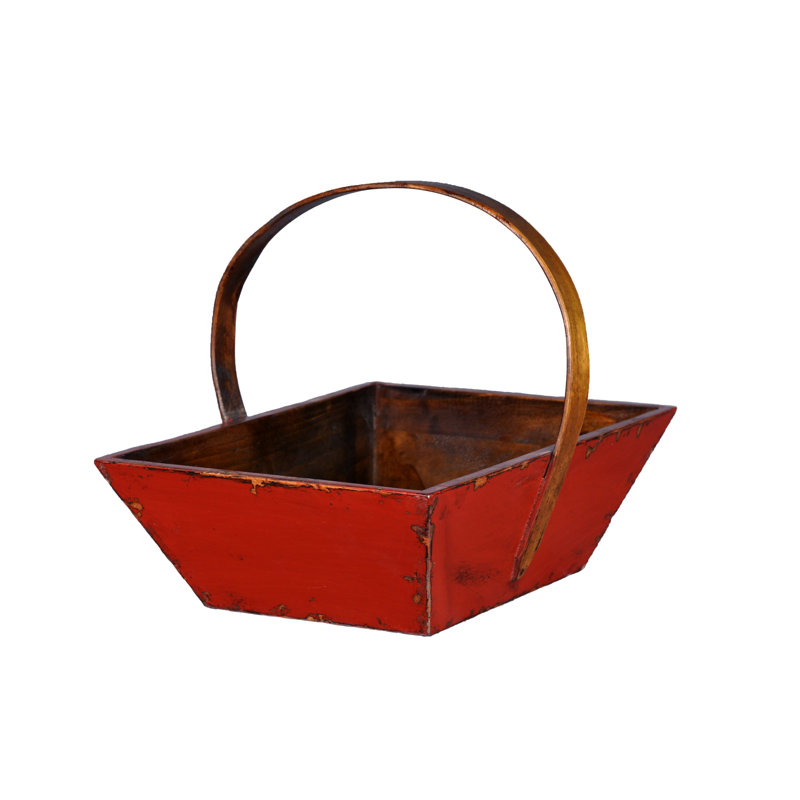 Panier à fruits avec poignée mandarine, rouge