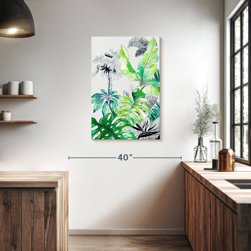 Harnek Teal Palm Selva I, 36" H x 24" W